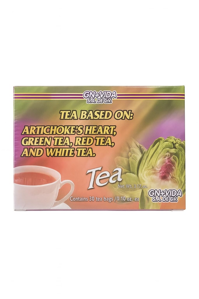 1 Box/Caja Alcachofivida Artichoke TEA- Box with 30 tea bags / Caja con 30 sobres de te
