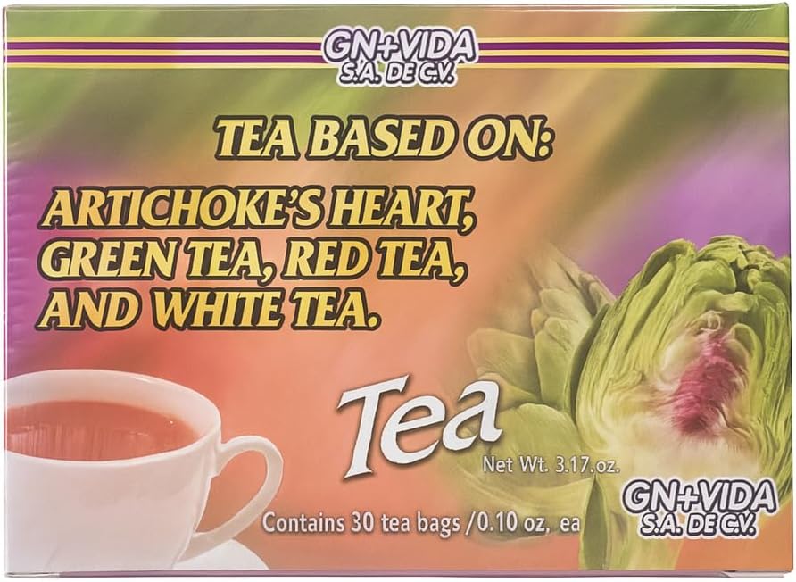 1 Caja/Caja Alcachofivida Artichoke TEA- Caja con 30 bolsas de té / Caja con 30 sobres de te