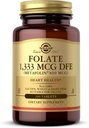 Solgar Folate 1333 MCG DFE Metafolin® 800 mcg Tablets, Original, 8 onzas
