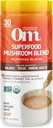 Om Mushroom Superfood Morning Energy Blend Mushroom Powder Drink, 8.47 Unce Canister, Coffee Free Energy Drink with Cordyceps, Vitamina D2, Agaricus Bisporus, Lion's Mane, Rhodiola y Turquía Tail