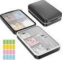 Restree Organizador semanal de píldoras, caja de proa de humedad magnética, caja de gran capacidad de viaje con tapa limpia interna para vitaminas, suplementos y medicamentos diarios 8 Compartimiento (negro)