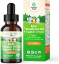 Natures Craft Kids Vitamina D3 K2 Drops - Vitamina Orgánica D para niños para huesos fuertes " Joints - Infants, Babies " Toddler Immune Support Drops Liquid Supplement - 60 ml Bottle