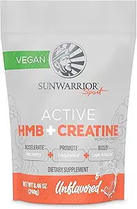Sunwarrior HMB + Cretina Monohydrate Polvo Micronizado PreWorkout Leucine Recuperación Suplemento para Hombres &amp; Mujeres 240g Pouch ← Desarrollado 30 Servimientos
