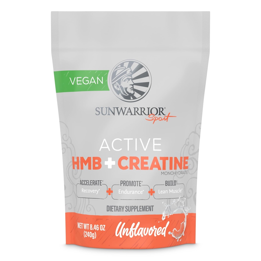 Sunwarrior HMB + Cretina Monohydrate Polvo Micronizado PreWorkout Leucine Recuperación Suplemento para Hombres &amp; Mujeres 240g Pouch ← Desarrollado 30 Servimientos