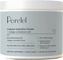 Pólvora de hidratación de Perelel, Suplemento de electrolito con ácido colágeno &amp; hialurónico, sabor de limón de mango, soy " Gluten libre, no GMO, no azúcar añadido, 28 piezas