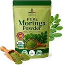 Pure Moringa Powder Retort Processed Oleifera Moringa Leaf Powder | Gluten-Free and Vegan | Perfect for Smothies, Drinks, Tea & Receips. Pure Super Green Food, 113g.