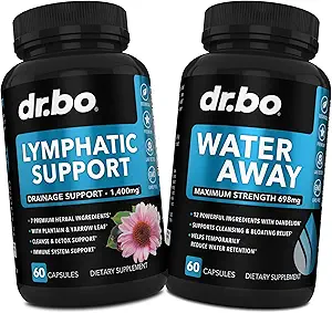 Lymphatic Drainage Supplements Pills & Water Away - Lymphatic Support Total Herbal Cleanse Products &amp; Natural Water Pills Diuretics - Lymph Node Detox Cleanse System Drainage for Immune Support