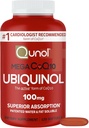 Qunol Mega Ubiquinol CoQ10 100mg, Absorción superior, Agua patentada y grasa Soluble suplemento natural Forma de Coenzima Q10, Antioxidante para la salud del corazón, 120 Conde (Pack de 1) Softgels