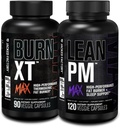 Jacked Factory Burn-XT Max - Thermogenic Fat Burner & Appetite Suppressant (90 Capsules) & Lean PM Max High-Performance Weight Loss, Fat Burner, & Appetite Suppressant (120 Capsules)