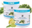 ¡Sí puedes! Booster de bebidas - Ecológicos Verdes Superalimentos Powder Drink Mix - 2 Pack con Alfalfa Grass, Wheatgrass, Kale, Barley Grass, Lemon Juice Powder - Rich in Antioxidants, Vitamins and Minerals.