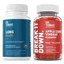Dr. Tobias Lung Health &amp; Apple Cider Vinegar Gummies - Soporta Lung Cleanse & Detox Formula, apoya Gut Health, con la madre, Folate, B12, Vitamina C, Butterbur
