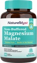 Magesium Malate, Forma Chelated, Altamente Absorbable, No-Buffered, Gentle on Stomach, para Adultos &amp; Niños, Dosis Flexible, Producción Energética, Función del músculo Nerve &, 90 cápsulas Vegan