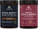 Antigua Nutrición Multi Collagen Proteína Polvo, Des saboreado, 45 Serviciones + Bono Broth Protein Polvo, Chocolate, 20 Servimientos