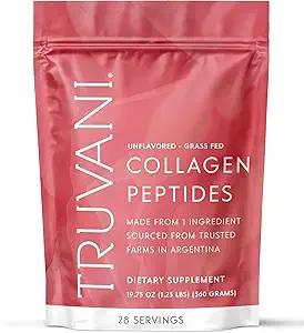 Truvani Hidrolyzed Collagen Peptides ← Desarrollado Silencio 28 Servings Silencio 20g Grass-Fed Collagen Protein Powder  Promueve el cabello, la piel y la salud de uñas ← Dairy &amp; Gluten Free ← Hombres Silencio Paquete Mayo Vary