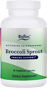 BioPure Broccoli Sprout Suplemento – Phytonutrient-Rich Powerhouse cargado con compuestos bioactivos, incluyendo Sulforaphane, para función inmune, salud cerebral, equilibrio de Gut, " Detox - 90 cápsulas