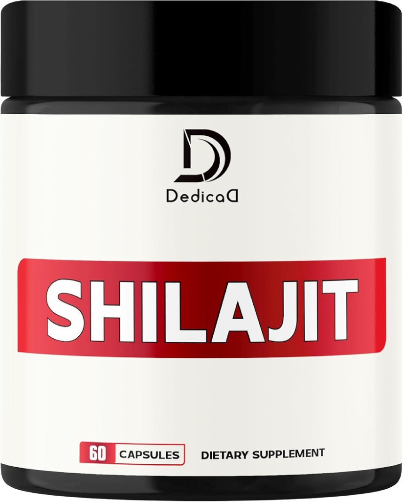 1000Mg Shilajit Pure Himalayan Organic Capsules - Contiene Natural Fulvic, Humic Acid &amp; 85 Otros - Shilajit Supplement for Body Balance, Heart Health, Brain &amp; Immune System Support - 60 Condes