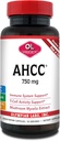 Olympian Labs Premium AHCC Supplement 750mg of AHCC per Capsule – Supports Immune Health, Liver Function, and Natural Killer Cell Activity- 30 Capsules