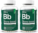 Elementos esenciales Boost Bone Health Supplement - Bone Support and Calcium Supplement with Vitamin D 3, K2, Cissus Quadrangularis for Bone Strength - 180 Capsules (60 Day Supply) (2-Pack)