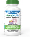DrFormulas Fibra Prebiótica Orgánica para Alivio del Estreñimiento Silencio Nexabiótico Tapas Superalimentarias para Salud Digestiva Probiótica, 60 Tabletas