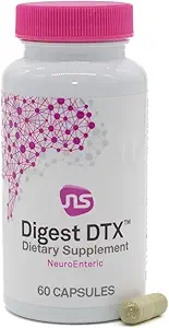 NeuroScience Digest DTX Gut Supplement with Digestive Enzymes for Men & Women + Apple Cider Vegar & Zinc Carnosine - Promote Healthy Gut Detox, Immune Support & Digestive Health (60 Capsules)