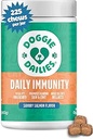 Doggie Dailies Omega 3, Salmon Oil & Nutrients for Skin, Coat & Allergy Support (Salmon, 225 Soft Chews)