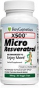 X500: Resveratrol puro 500mg - Trans-Resveratrol puro - 30 cápsulas vegetarianas - 500 mg por cápsula