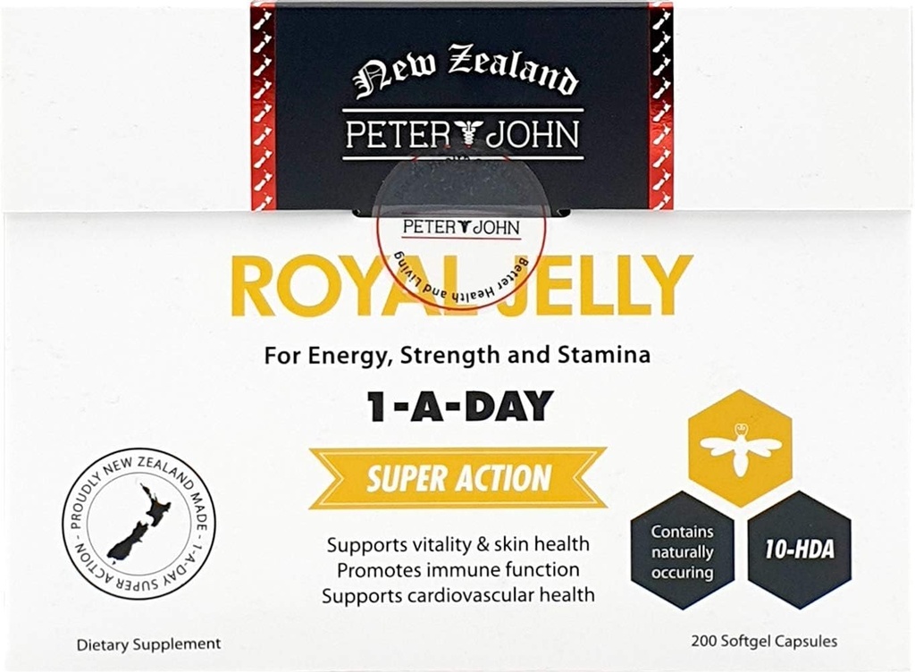 HEALTHFARM Royal Jelly 1000mg 200 Softgel Capsules 10-HDA Suplementos Nutricionales (1 Pack)