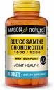 MASON NATURAL Glucosamine Chondroitin 1500/1200 2 Por día con vitamina C - Apoya la salud conjunta, la flexibilidad mejorada y la movilidad*, 90 cápsulas