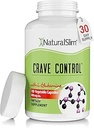 NaturalSlim Natural Appetite Suppressant - Craving Blocker Sugar & Refined Carbs Crave Control - Energy & Metabolism Booster with L Glutamine & Thiamine B1 Supplement - 180 Vegetable Capsules