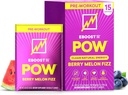 EBOOST POW Natural Pre Workout Powder - 15 Packets, Berry Melon Fizz - Preworkout Energy Booster Gym Supplement Drink Mix for Hombre and Women - Performance, Joint Mobility Support - Gluten-Free