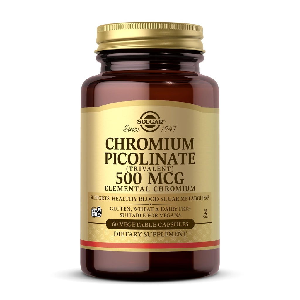 Solgar Chromium Picolinate 500mcg 60 VegCap