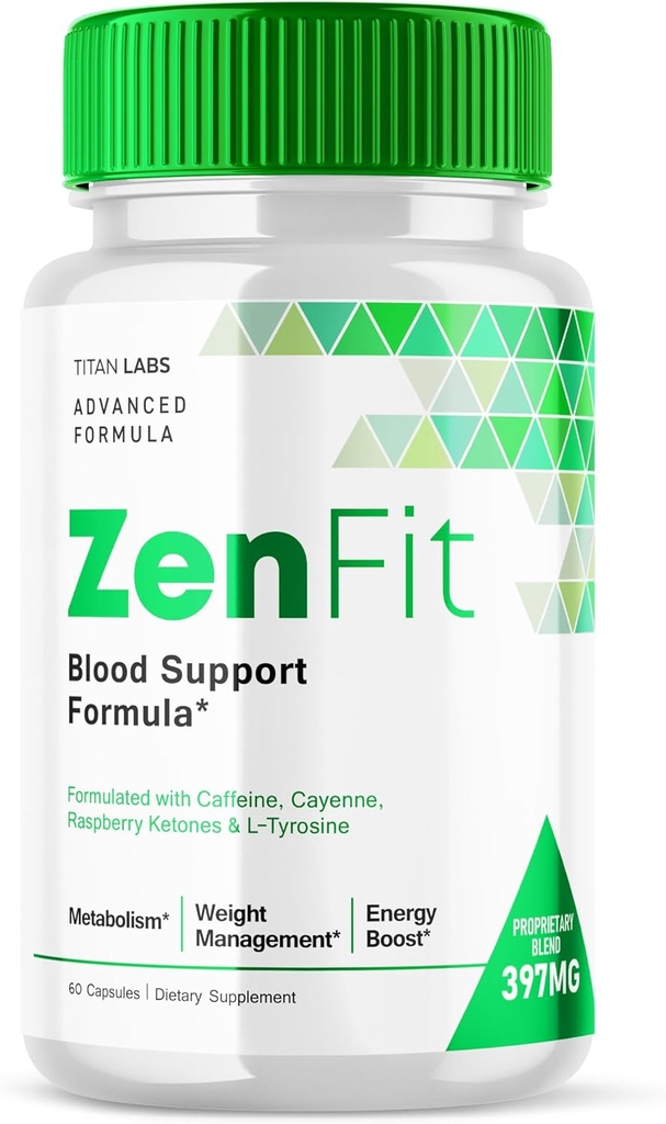 Zenfit Capsules, Zen Fit Blood Support Fórmula Pills, Zenfit Sugar Support, Zen Fit Advanced Fórmula Natural Keto Support Suplemento, ZenFit Blood Capsules Dietary Supplement (60 cápsulas)
