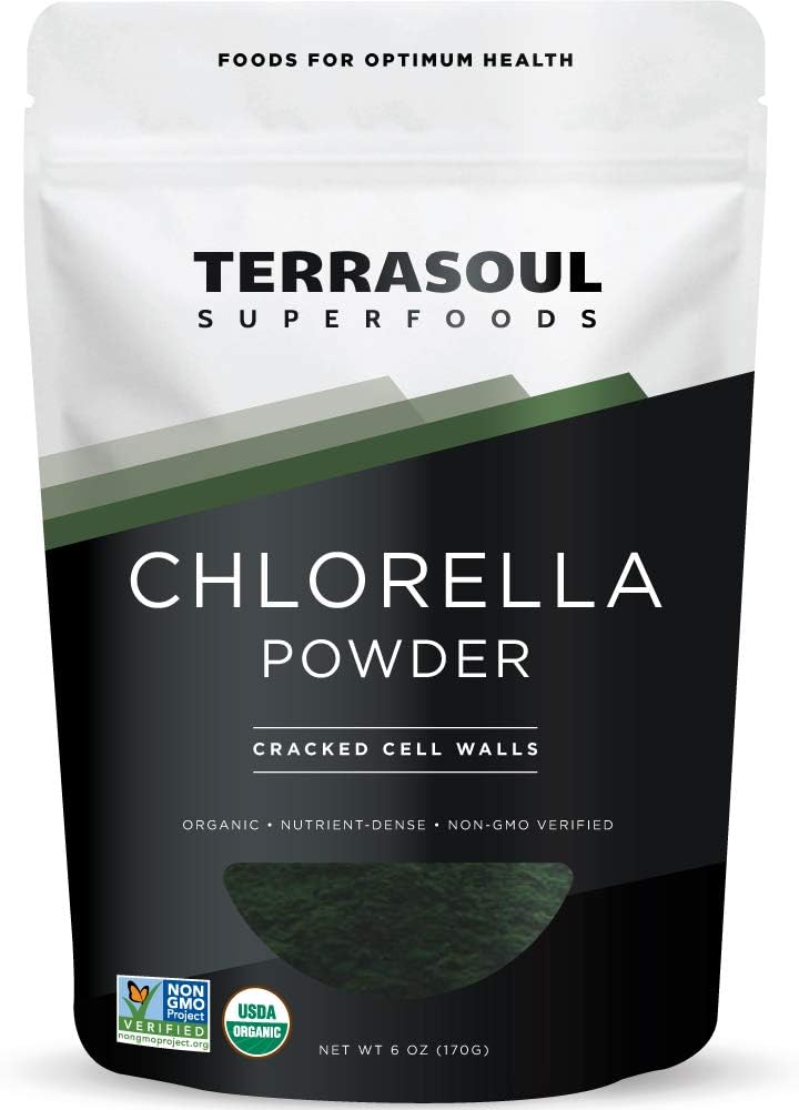 Terrasoul Superfoods Organic Chlorella Powder (Célula Criada), 6 onzas