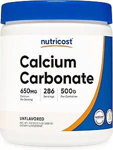 Nutricost Calcium Carbonate Powder 500 gramos