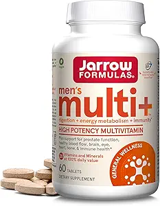 Jarrow Fórmulas Multi+ Multivitamínicos para Hombres, Multivitamínico para Hombres, 60 Tabletas, 30 Day Supply