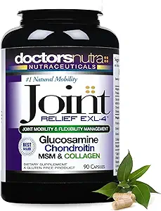 Suplemento de apoyo conjunto Glucosamina, Condroitina, Turmeric, MSM y Collagen 90 cápsulas