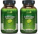 Irwin Naturals Double Potency 5-HTP Extra - 60 Líquidos Soft-Gels, Pack de 2 - para Relajación & producción de serotonina - 60 Total Servings