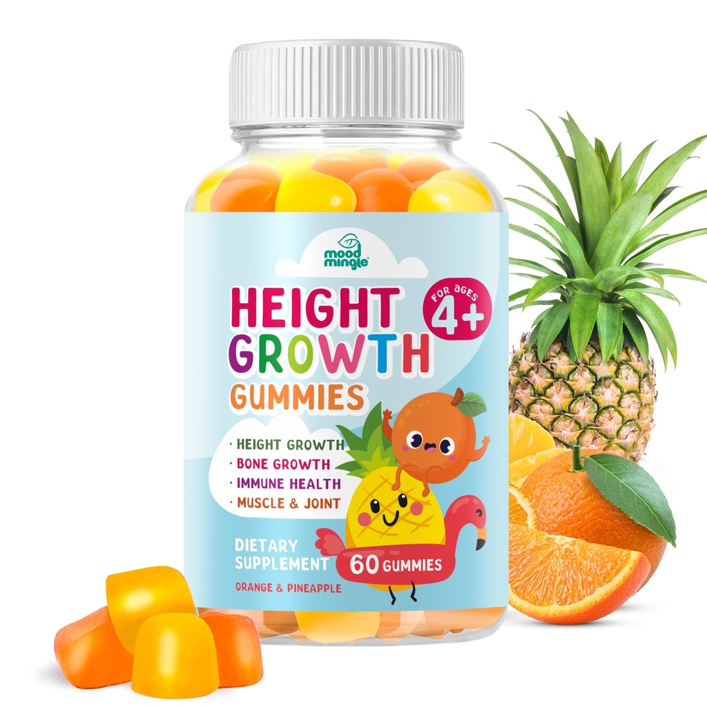 Crecimiento de altura Gummies Suplemento - Niños Adolescentes Aumentador de altura Maximizador de crecimiento vitaminas más alto