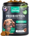 Probióticos para perros Gut Health, Digestión, Inmunity, Yeast Balance, Itchy Skin, Alergias Support - Dog Probiotic Chews with Digestive Enzymes for Gut Flora- Soft Treats with Pumpkin and Yeast Powder