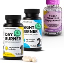 ColonBroom Day & Night Burner Supplements, Weight Management Pills (60 Servings) + Sugar Craving Suppressant - Chromium Picolinate 200mcg (60 Servings), 3 Items