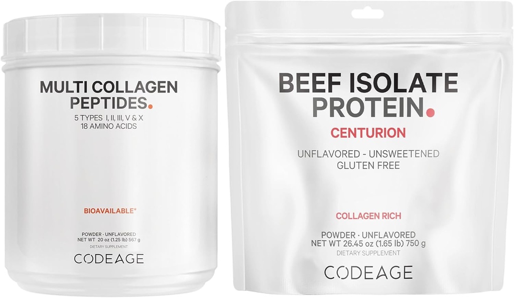 Ultimate Muscle &amp; Recovery Pack: Collagen Peptides Powder y Beef Protein