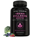 Vital Vitamins Vegan Collagen Booster - with Silica and Hyaluronic Acid - Plant-Based Collagen Supplements - Supports Hair, Skin, Nails & Joints - 60 Capsules