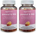 Fundamentos Prenatal & DHA Gummy, Rasberry & Lemon Flavor, 90 Cuenta (antes Solimo) (Pack of 2)