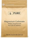 Ingredientes originales puros Carbonato de Magnesio (8oz) Suplemento de Magnesio, No GMO, Multi-Purpose