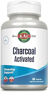KAL Charcoal, Activeted Coconut Shell 280mg tención 100ct
