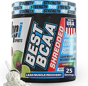 BPI Sports Best BCAA Shredded - Caffeine Free Thermogenic Recovery Drink, Lean Muscle Building BCAA Powder for Women and Men, Preworkout BCAAs Amino Acids Drink- Cherry Lime - 25 Servings