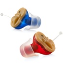 Premium Digital Hearing Aids for Seniors - Invisible in Canal (CIC) In-Ear Mini Sound Enhancer Set, Near-Invisible, Cancelación de ruido, Amplificador de Audición de Sonido Personal - Pair - MZ-21