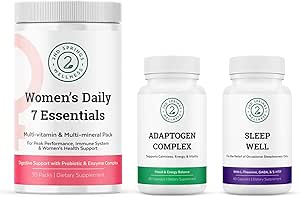 Women's Daily 7 Essentials, Adaptogen Complex &amp; Sleep Well Bundle