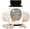 Herbal Treasure Lions Mane Suplemento Capsules, Hecho con leones orgánicos Mane Powder para Claridad Mental y Suplementos de Focus, 800 mg Lions Mane Powder Organic Mushroom Suplemento 90 Caps