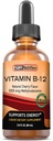 Vitamina B12 Sublingual Liquid Drops - Methylcobalamin, VIT B 12 admite energía, Max Absorption, 3000mcg Por Serving, 60 Servings, Non-GMO, Vegan Friendly, Manufactured in The USA